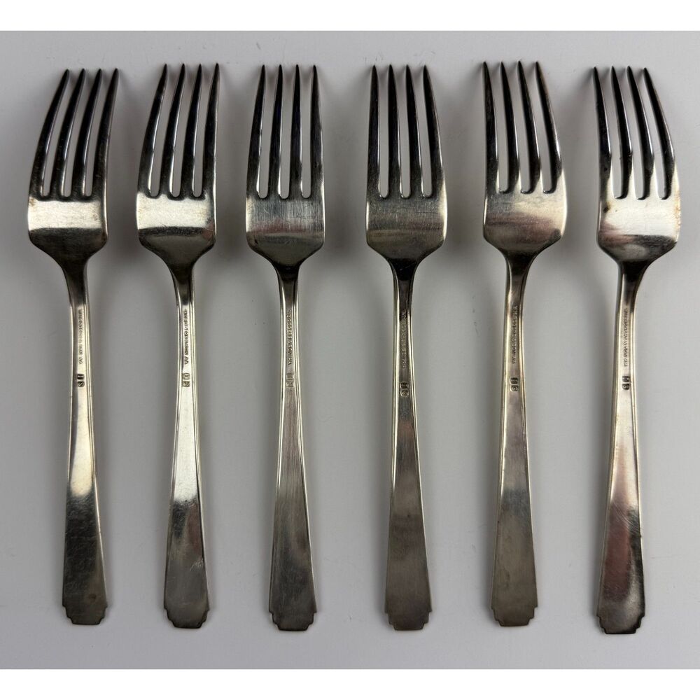 Wm. Rogers & Son AA Silverplate Dinner Forks, Vintage Set